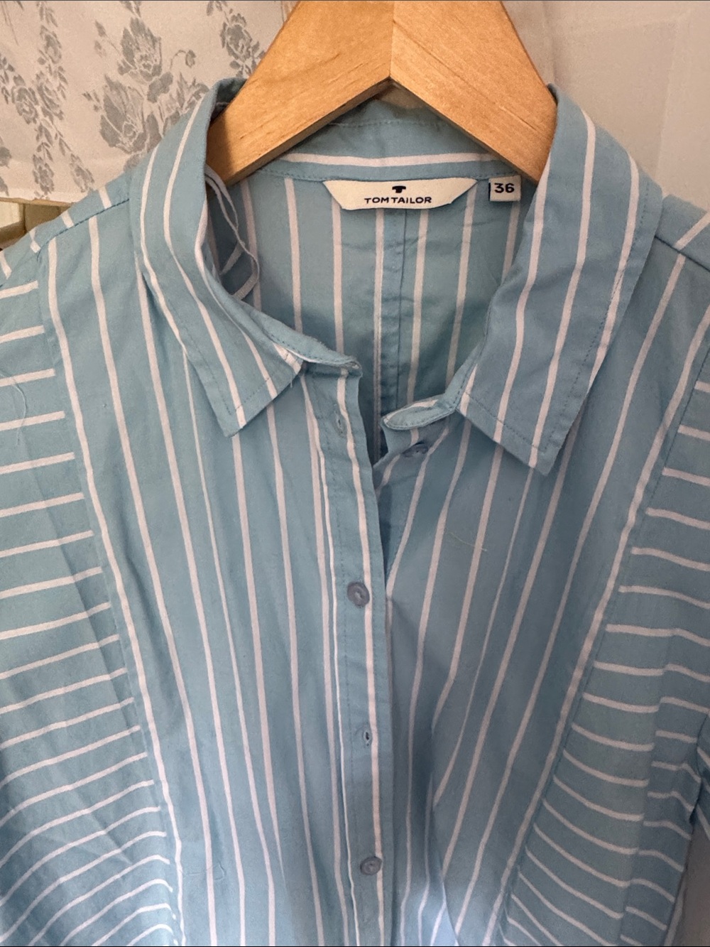 Tom Tailor Light Blue Stripe Button-Up Shirt